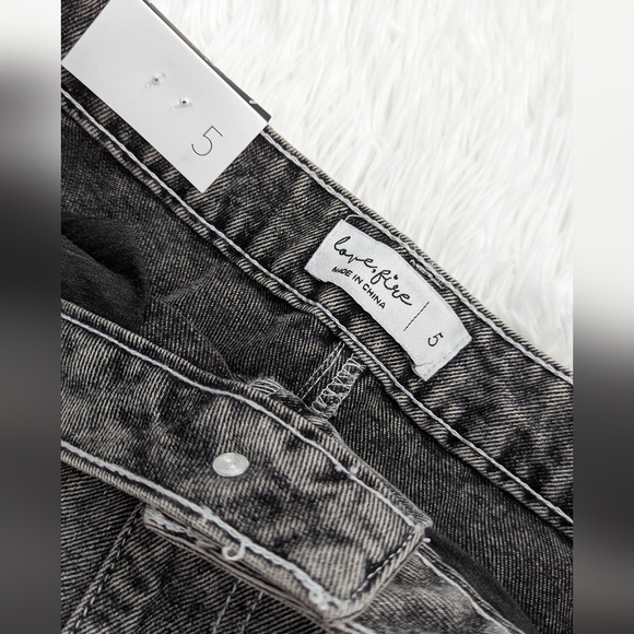 love, Fire Black Denim A-Line Skirt - Picture 5 of 13